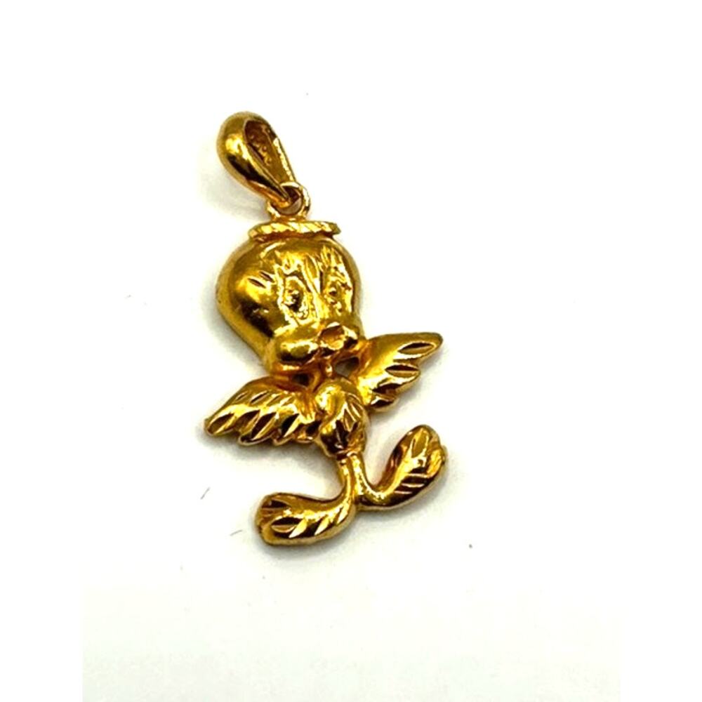 22K Rare Twetty Angel moveable parts Pendant